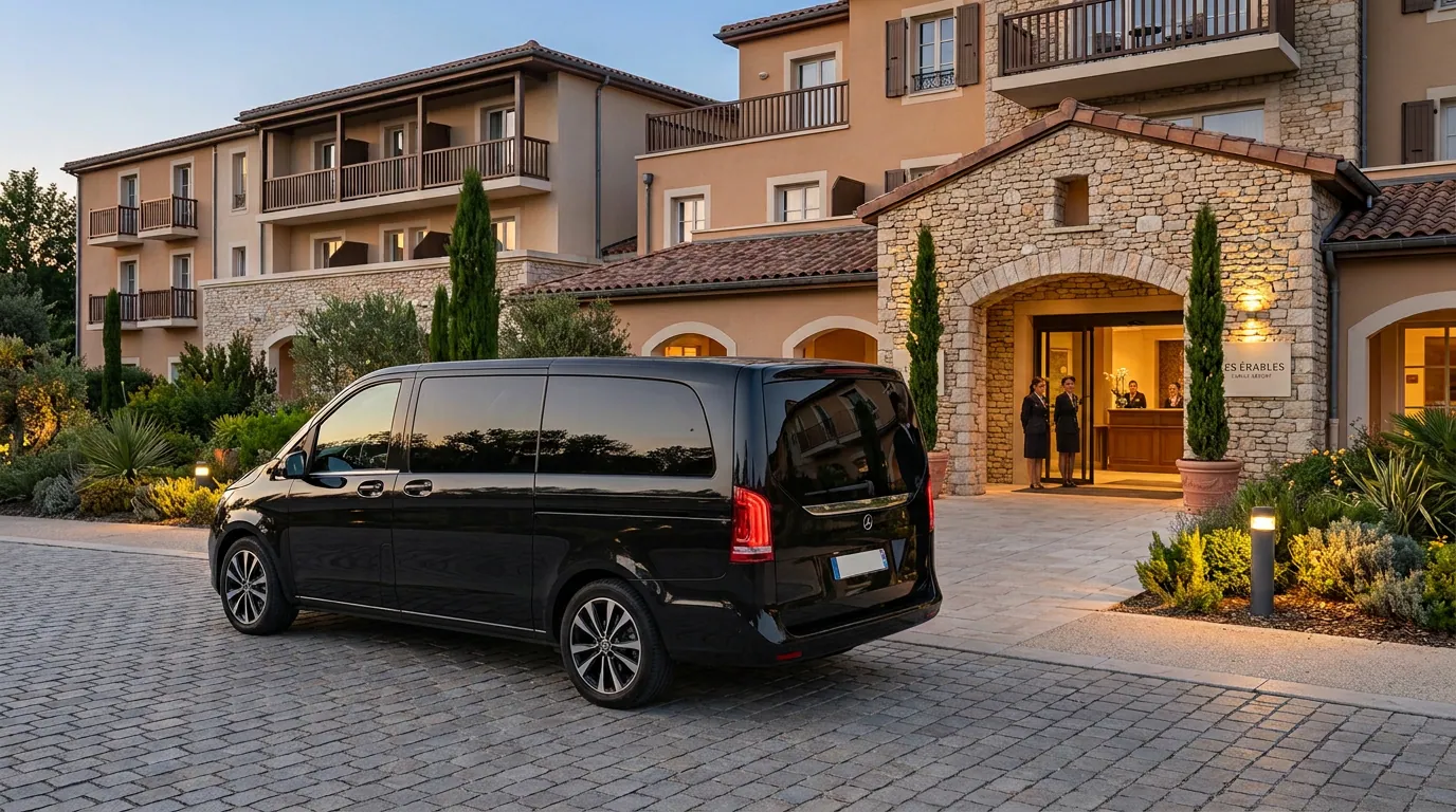Private chauffeur drop-off at a Disneyland Paris area accommodation after a Beauvais transfer