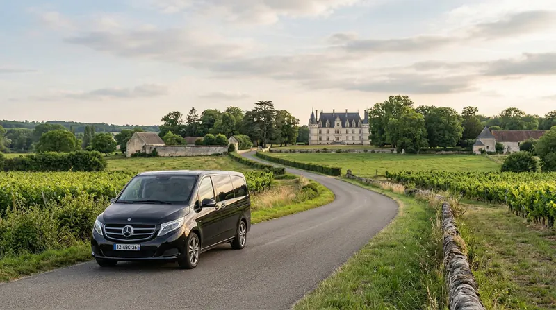 Private chauffeur journey from Paris through the Loire Valley countryside