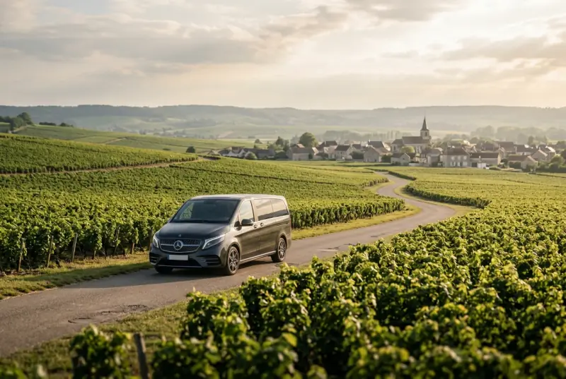 Private chauffeur transfer from Paris to the Champagne region