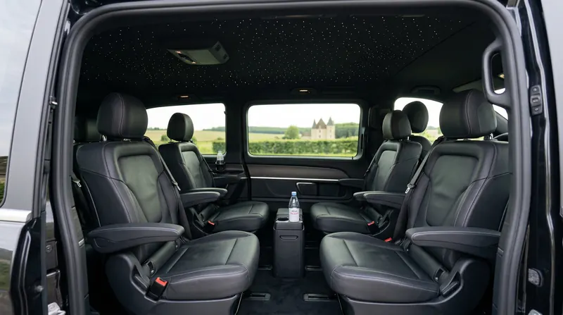 Premium private chauffeur vehicle interior